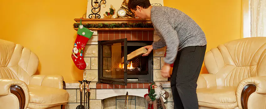 Rusted Metal Fireplace Restoration in Athens, Ohio
